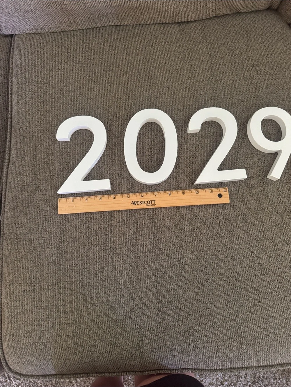 White Decorative Numbers '2029' - Modern Home Décor- graduation ready!